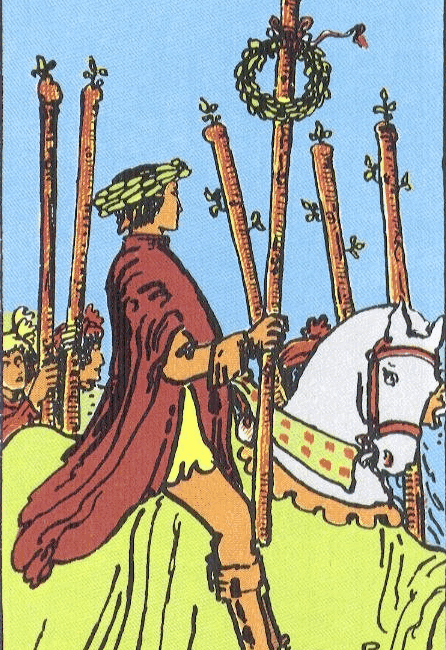 RIDER WHITE TAROT - Malá arkána 6 palic