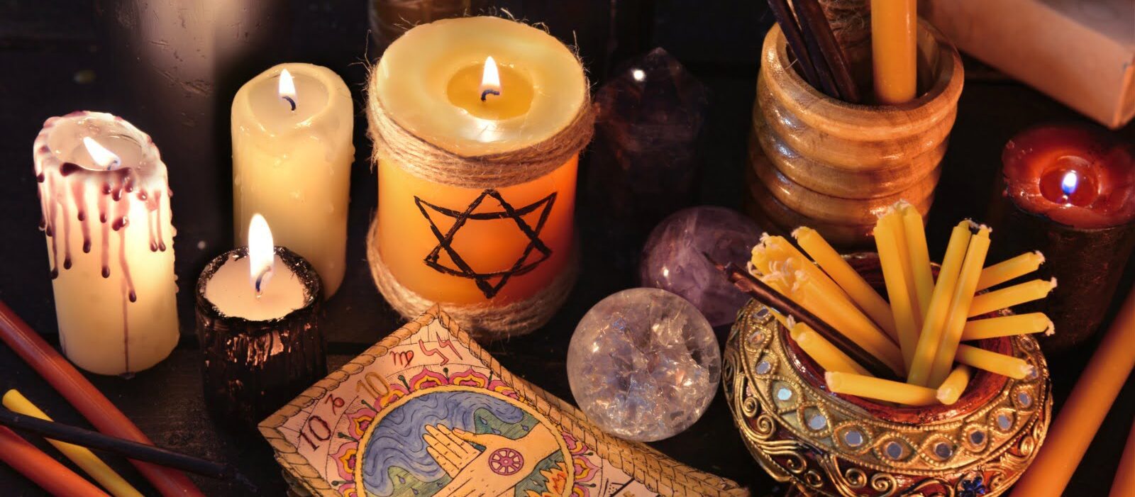 Sviečky s pentagramom - Jasnovidka Tatiana